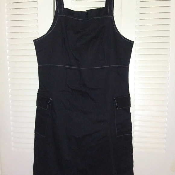 Hot Topic Dresses & Skirts - Goth Blue L Overall Dress w Pockets!